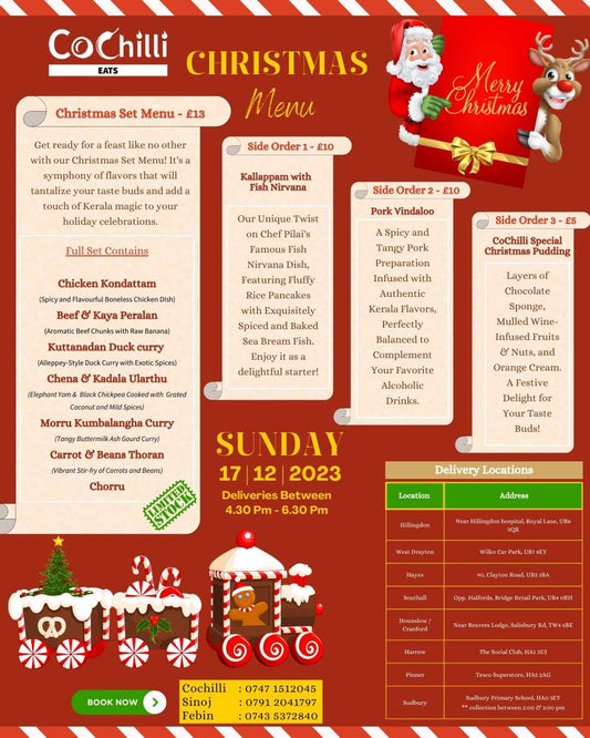 CoChilli's Kerala Christmas Feast in London - X-mas Meat Special dinner