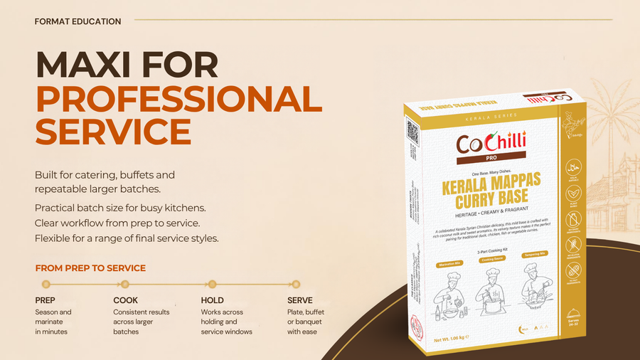 CoChilli Pro Maxi used for catering, buffet service and repeatable larger-batch production.