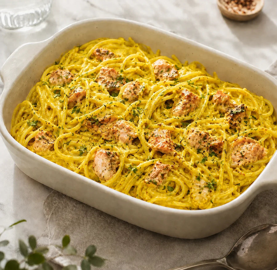 Salmon Mappas Pasta Bake