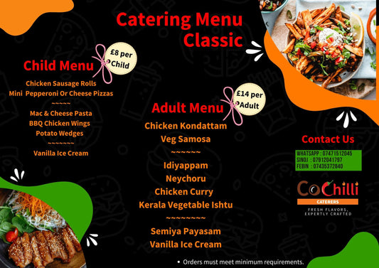 Classic Catering Menu - Cochilli