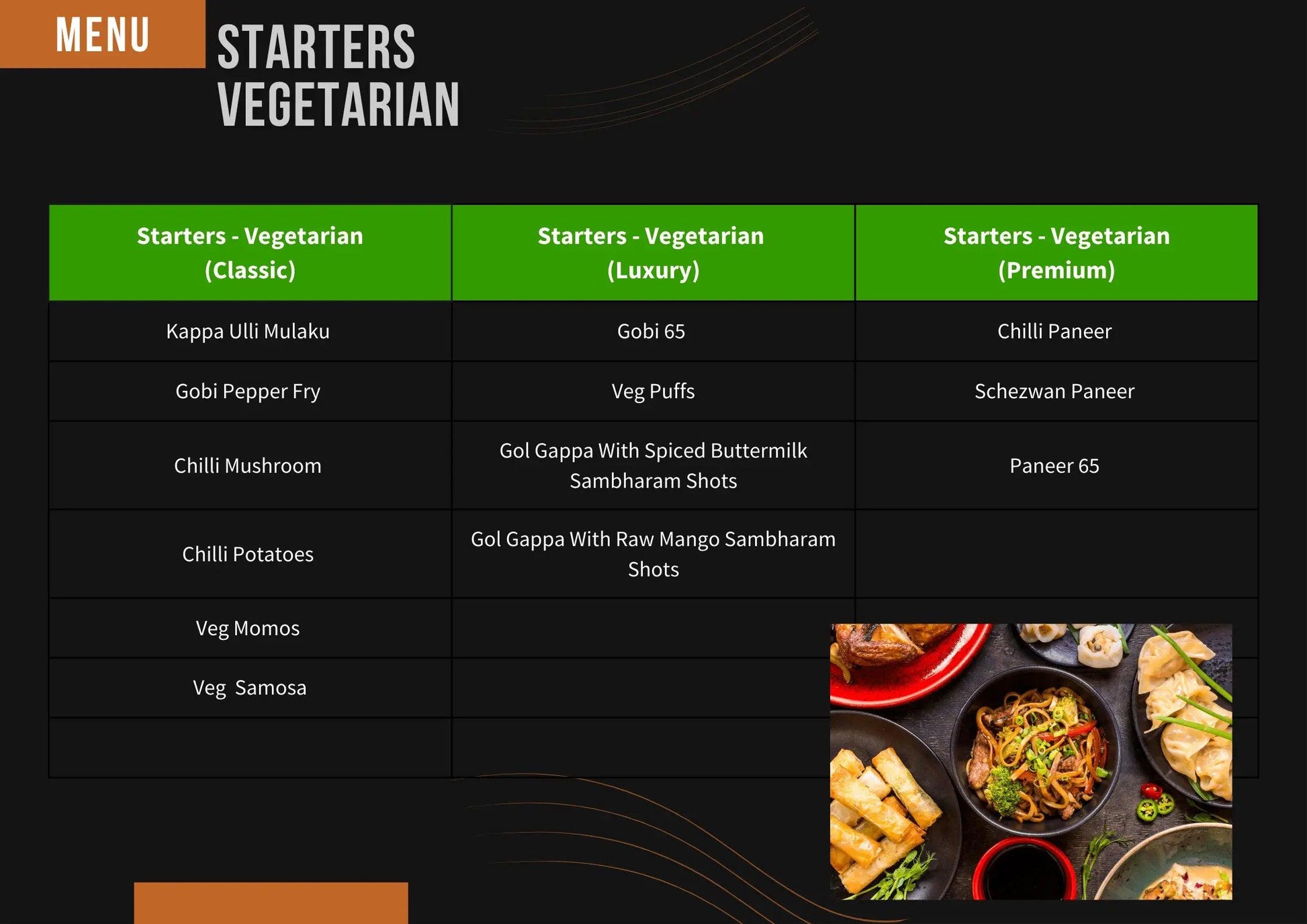 Starters - Vegetarian - Cochilli