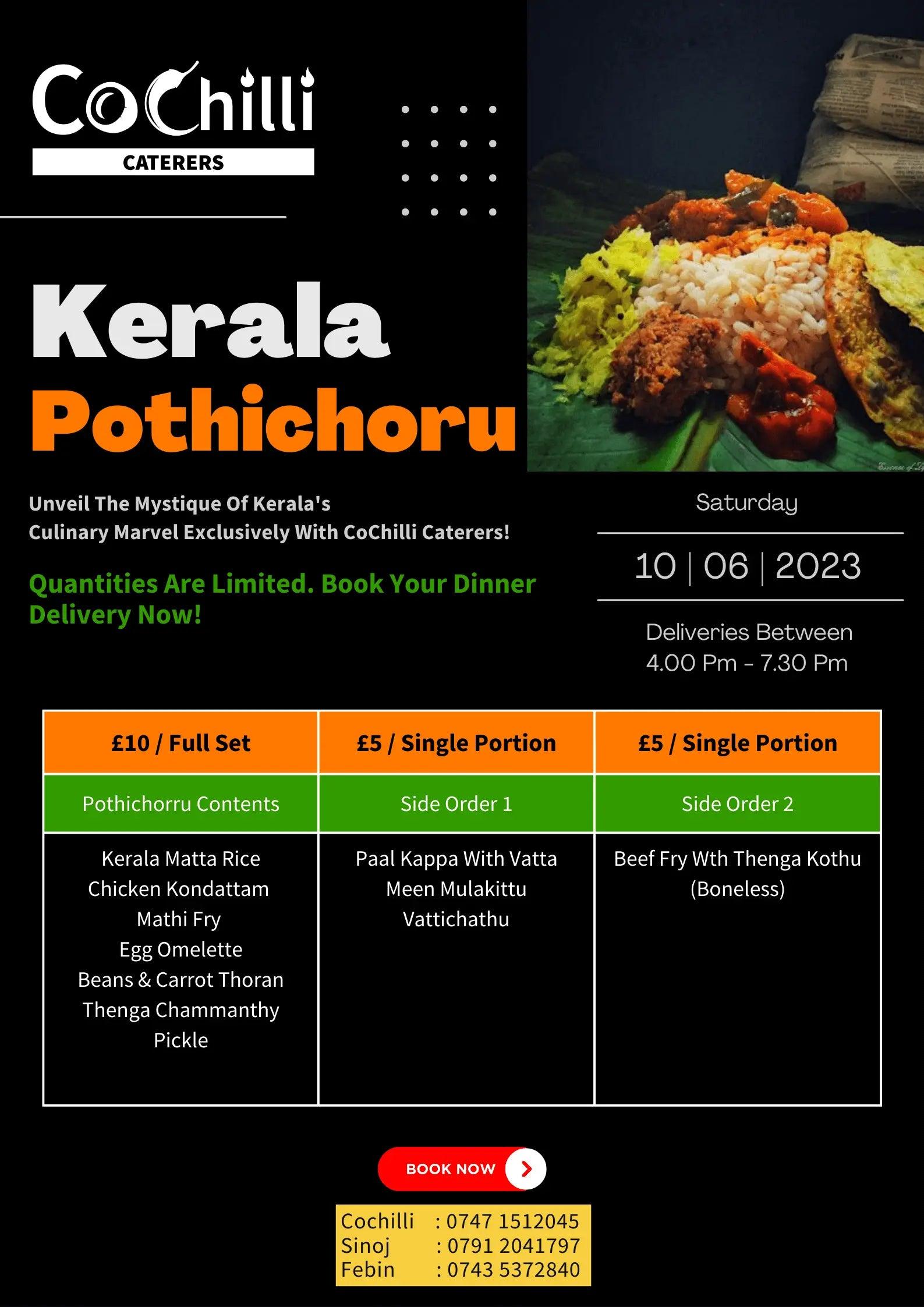 Kerala Style Pothichoru Set Menu - Cochilli