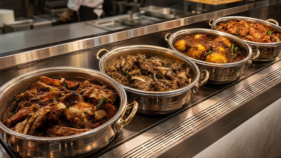Kerala Classic Onion Roast Base, buffet holding line