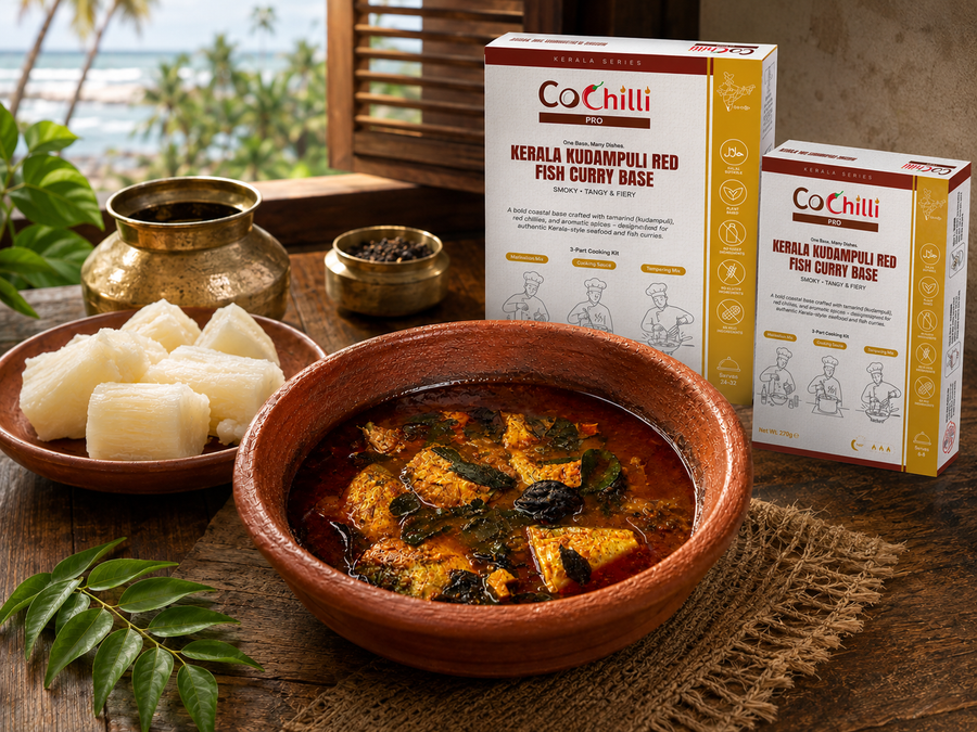 Kerala Kudampuli Red Fish Curry Base, home cooking guidance