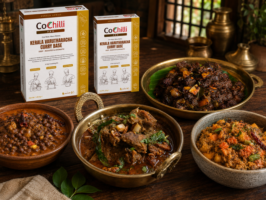 Kerala Varutharacha Curry Base, home spread