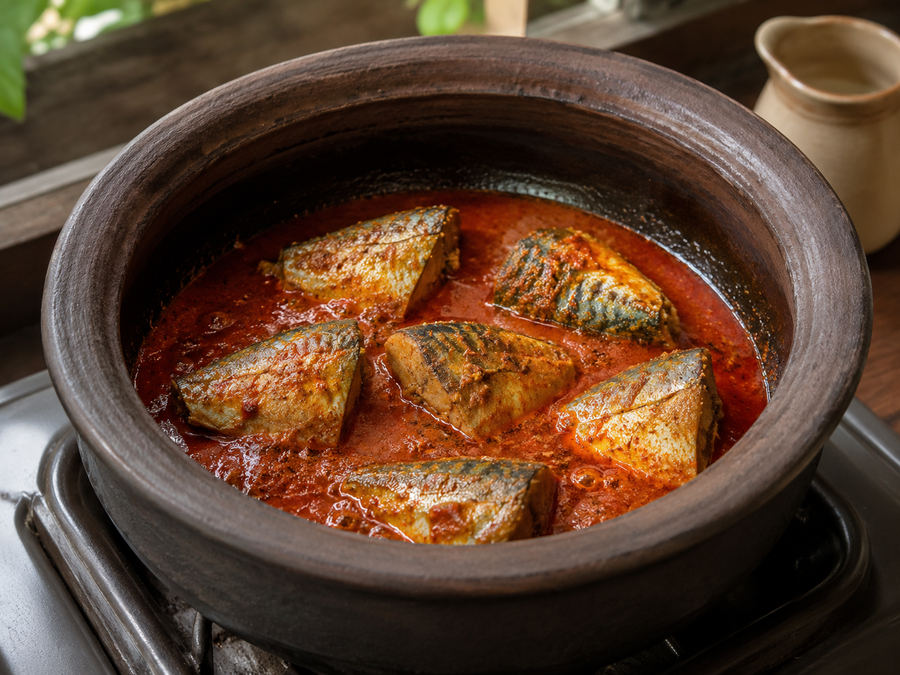 Kerala Kudampuli Red Fish Curry Base, Cook step