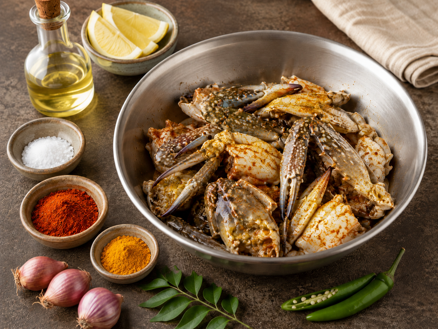 Kerala Classic Onion Roast Base, Marinate step
